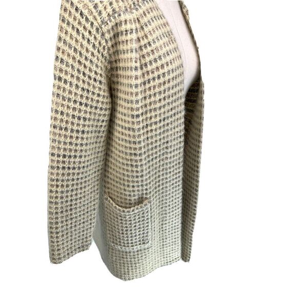 Vtg Wool Mohair Cardigan Sweater Size Medium Beige P.G.E. Open Front Old. Money - Picture 3 of 12